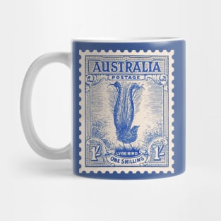 Lyre Bird Postage Stamp Mug